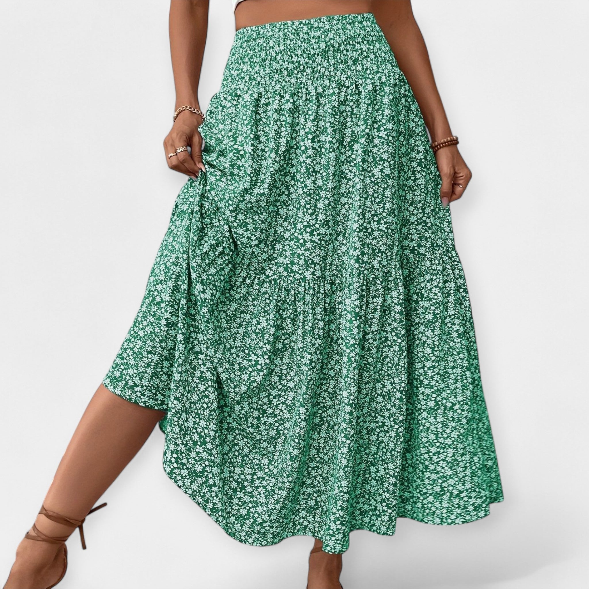 Saia com estampado floral