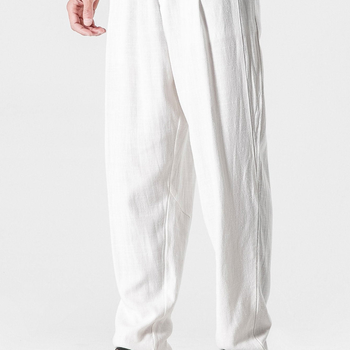 Opuštene pamučne pantalone