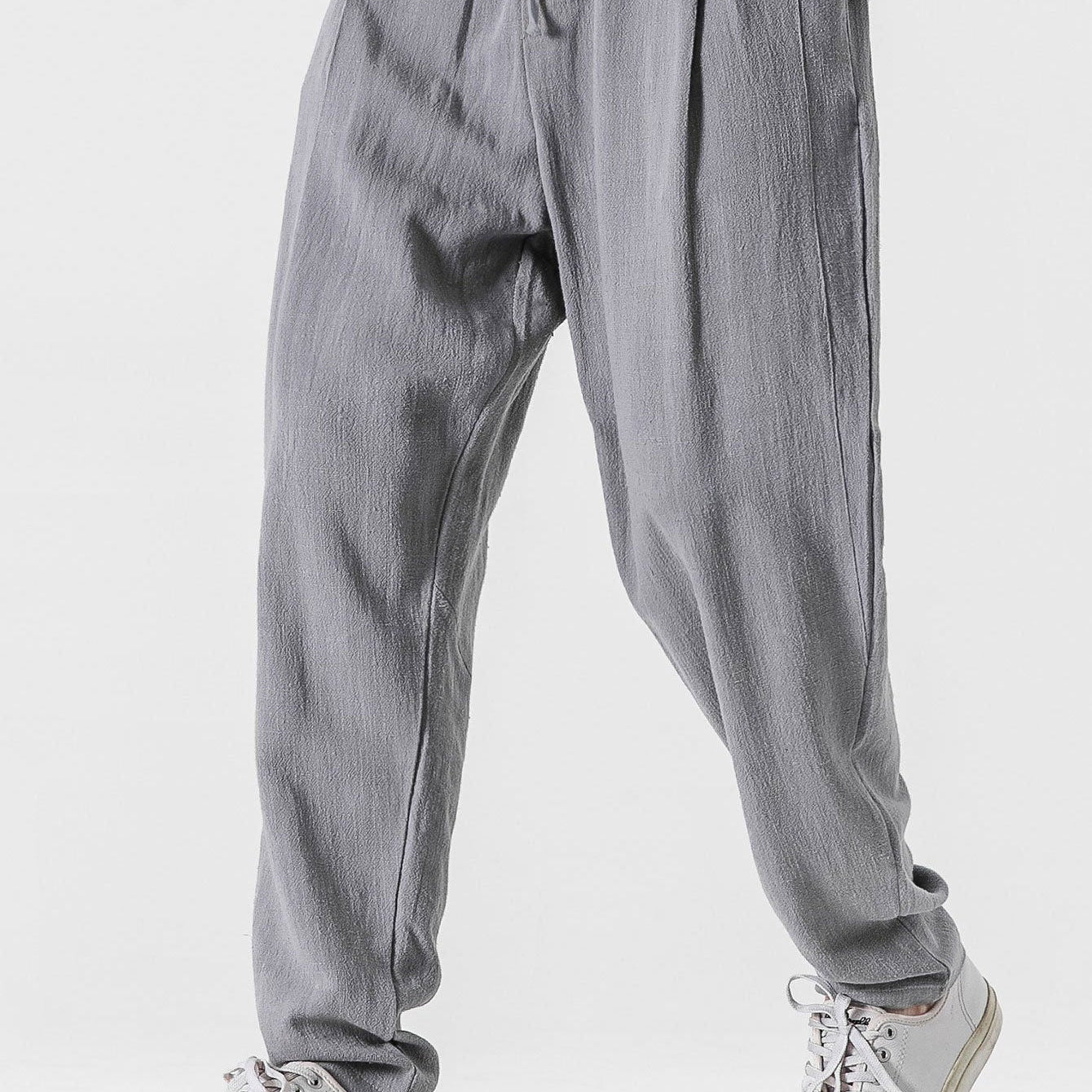Opuštene pamučne pantalone