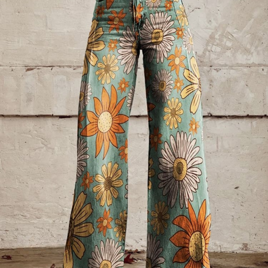 Olivia | Retro pantalone s cvjetnim printom za žene