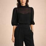 Catarina – Komplet sa bluzom i pantalonama – Crna