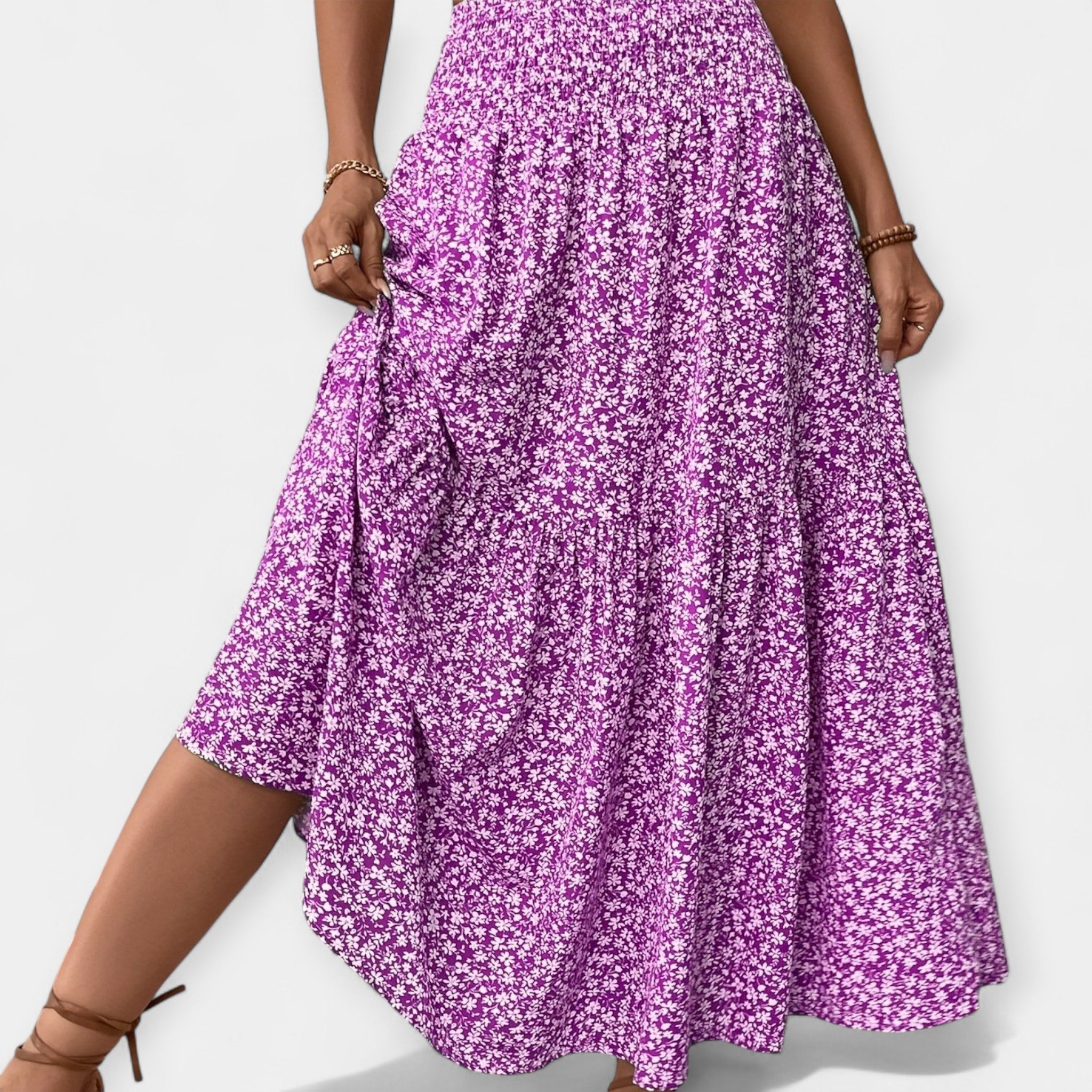 Saia com estampado floral
