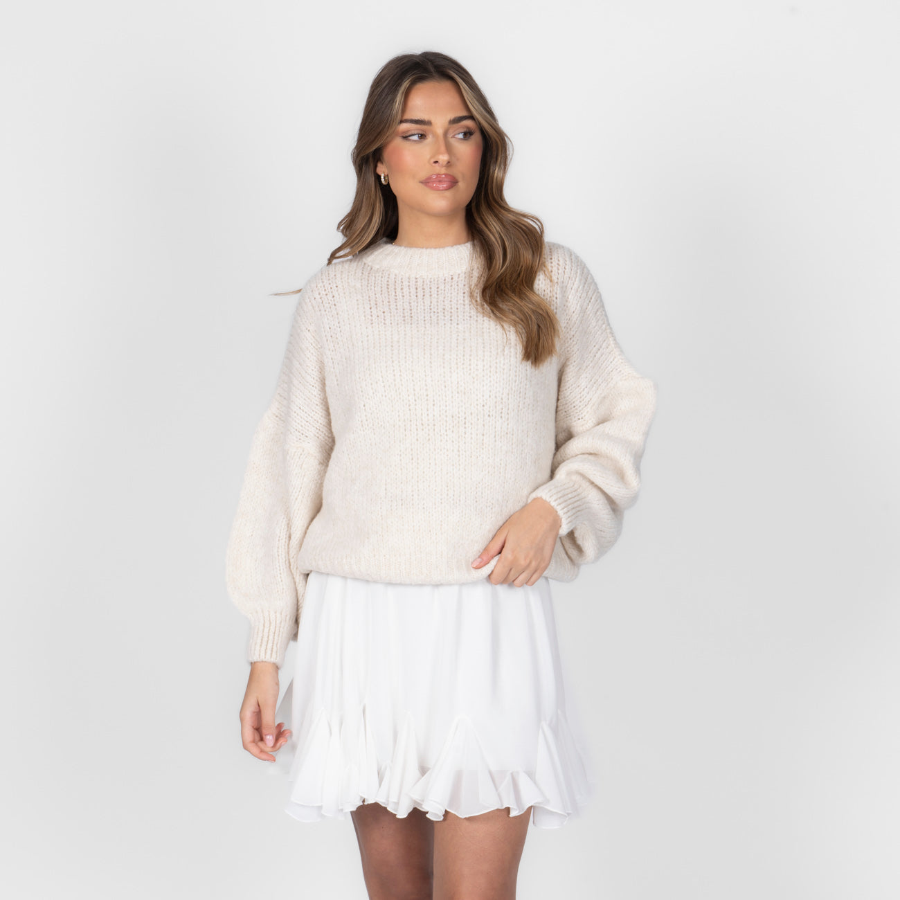Osnovni Oversize Pleteni Pulover