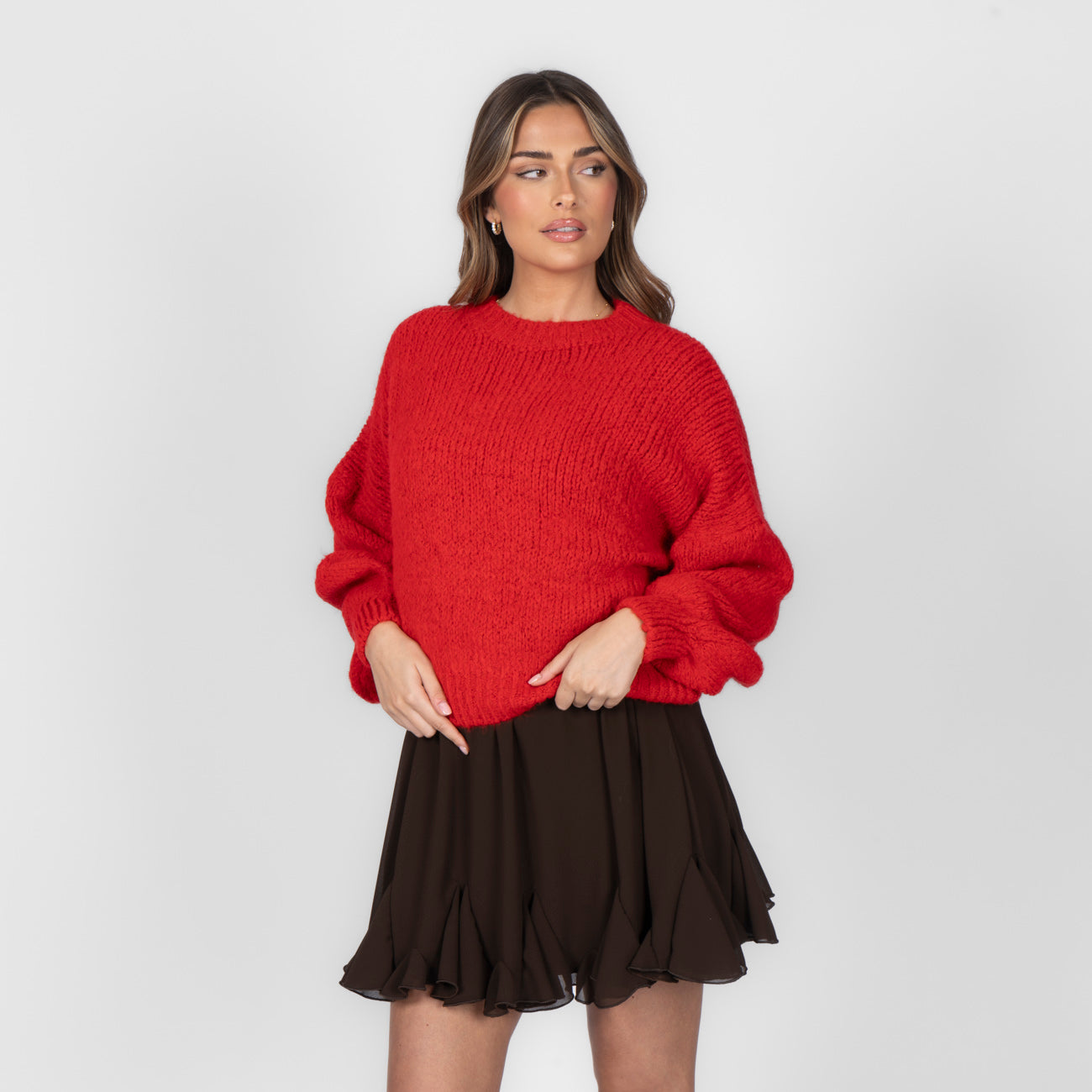 Osnovni Oversize Pleteni Pulover