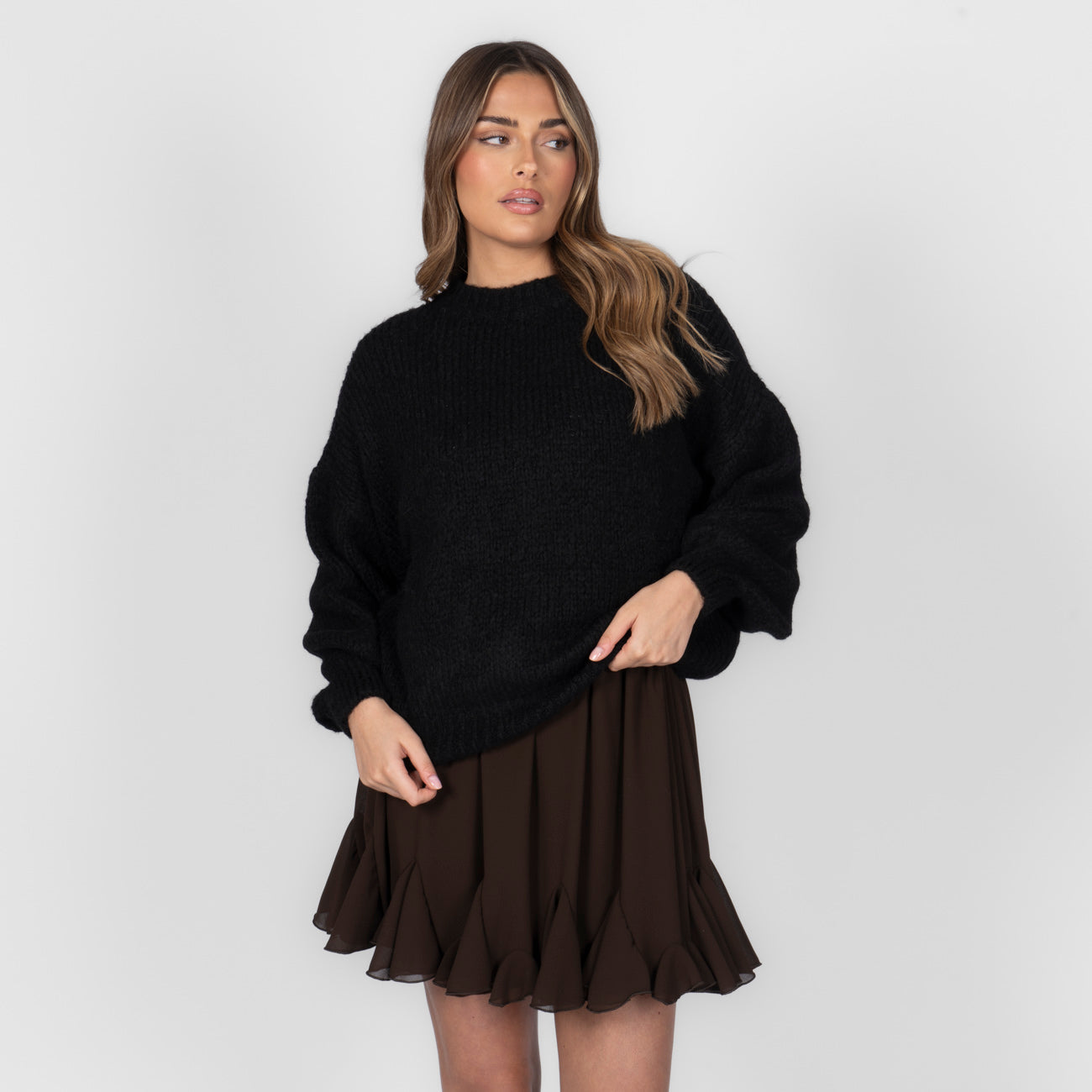 Osnovni Oversize Pleteni Pulover