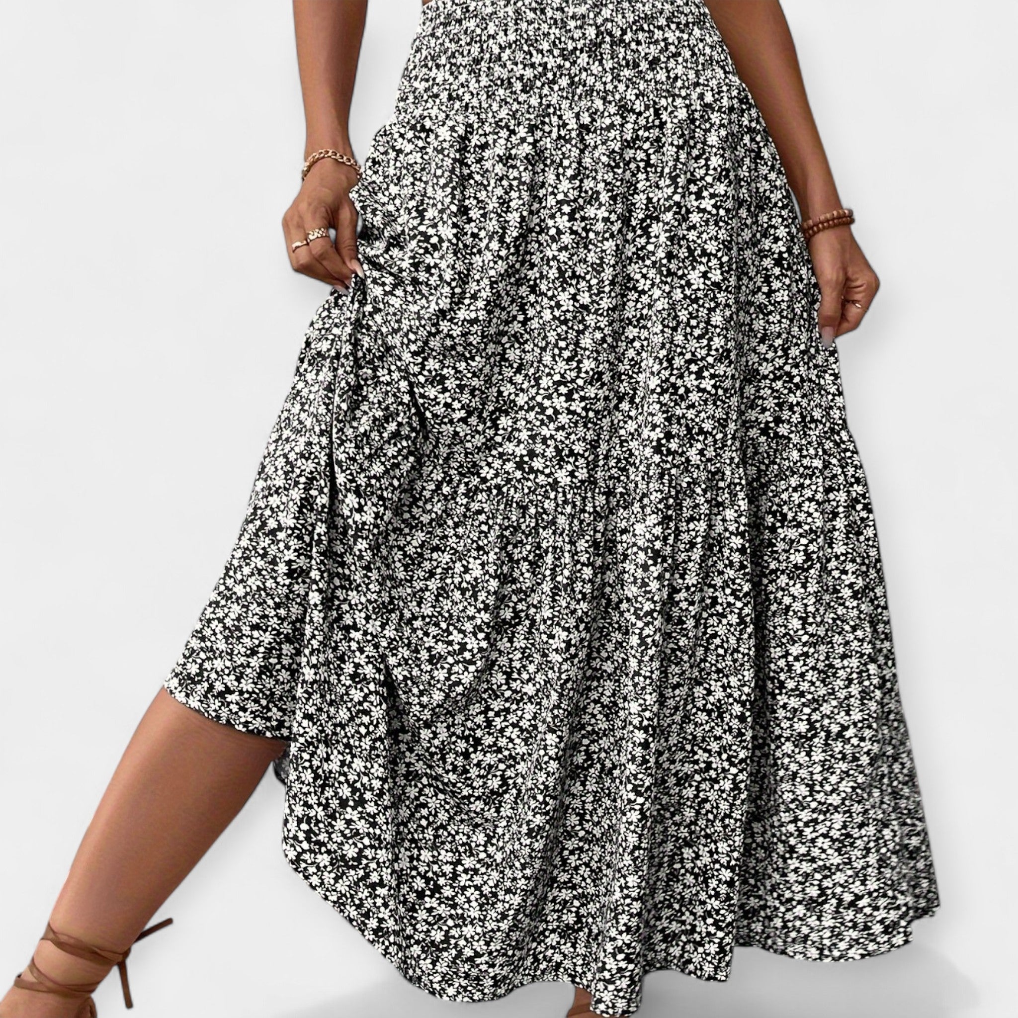 Saia com estampado floral