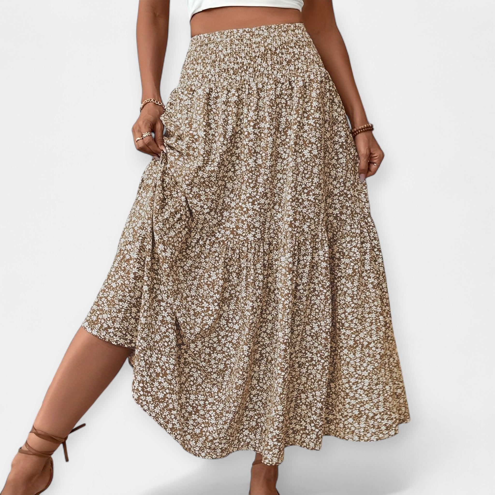 Saia com estampado floral