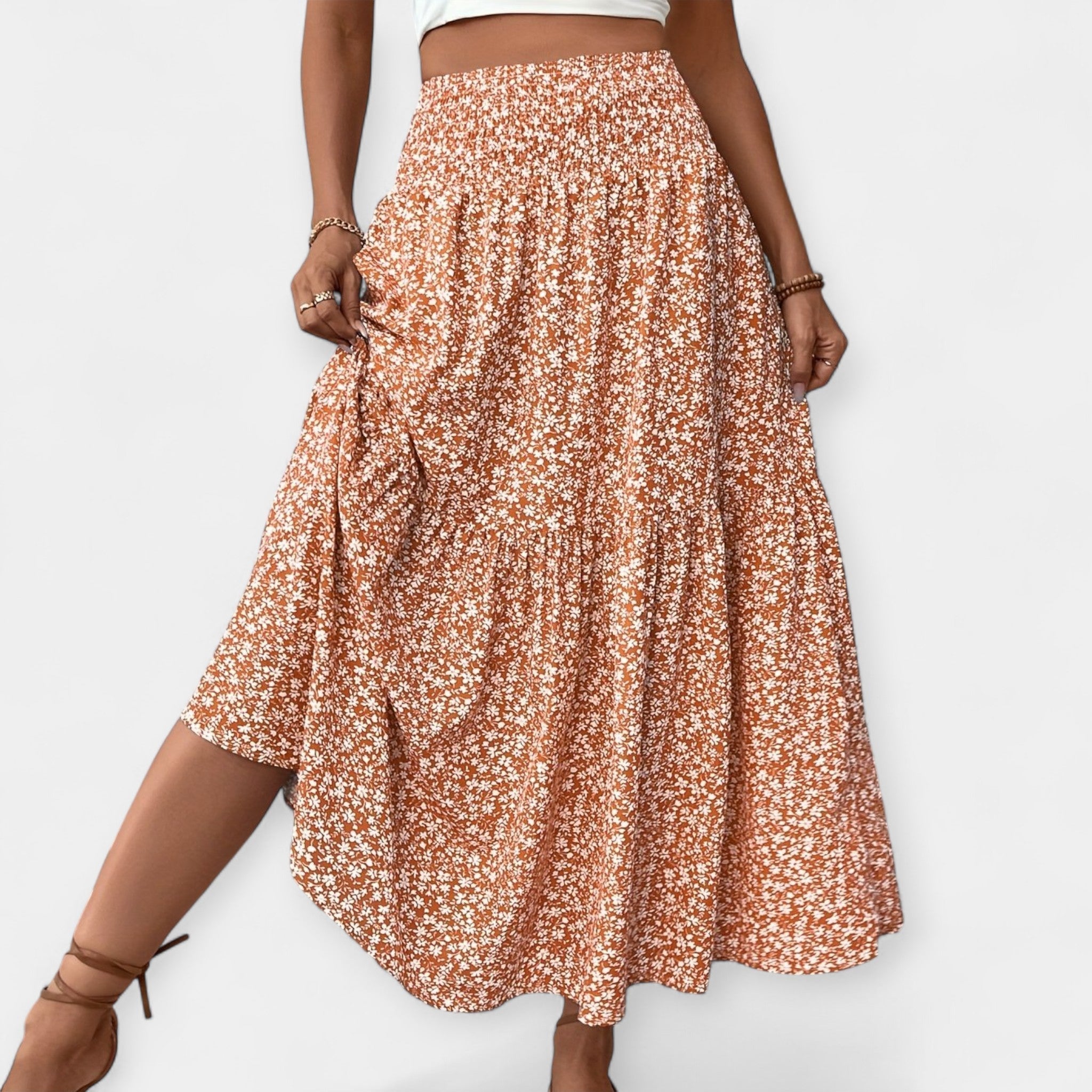 Saia com estampado floral