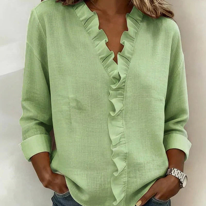 Camisola de senhora com decote em V