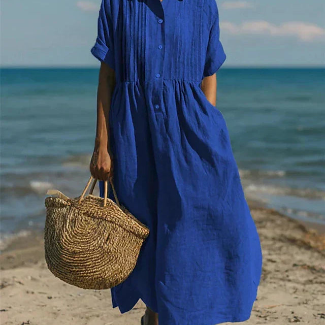 Arianne | Ležerna košulja-haljina od elegantnog pamuka za žene