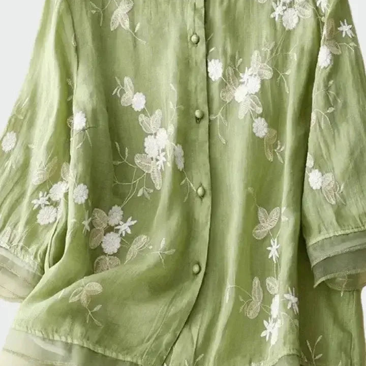 Bloom – Roza bluza s cvjetnim vezom