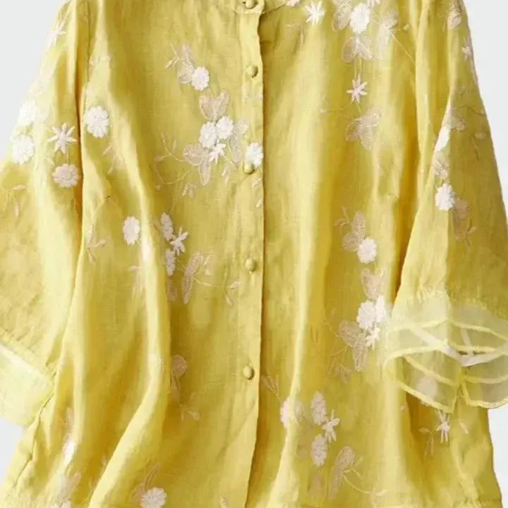 Bloom – Roza bluza s cvjetnim vezom