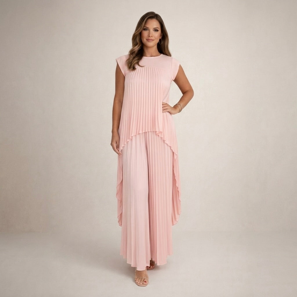 Aldina – Elegantni dvodelni plisirani komplet