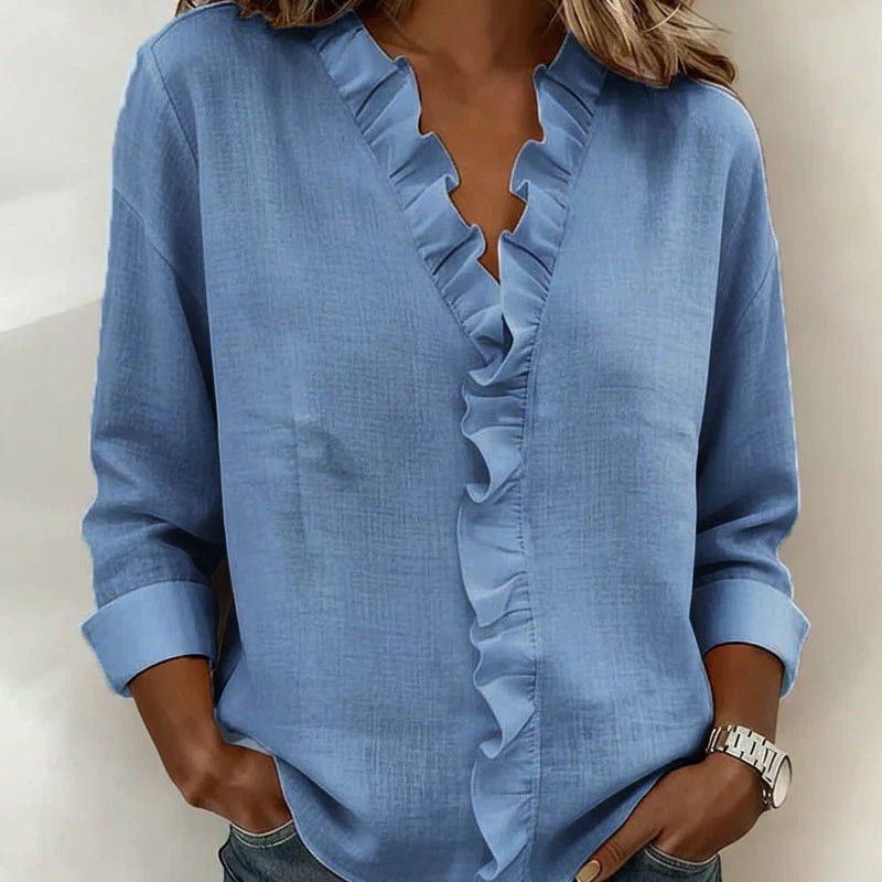 Camisola de senhora com decote em V