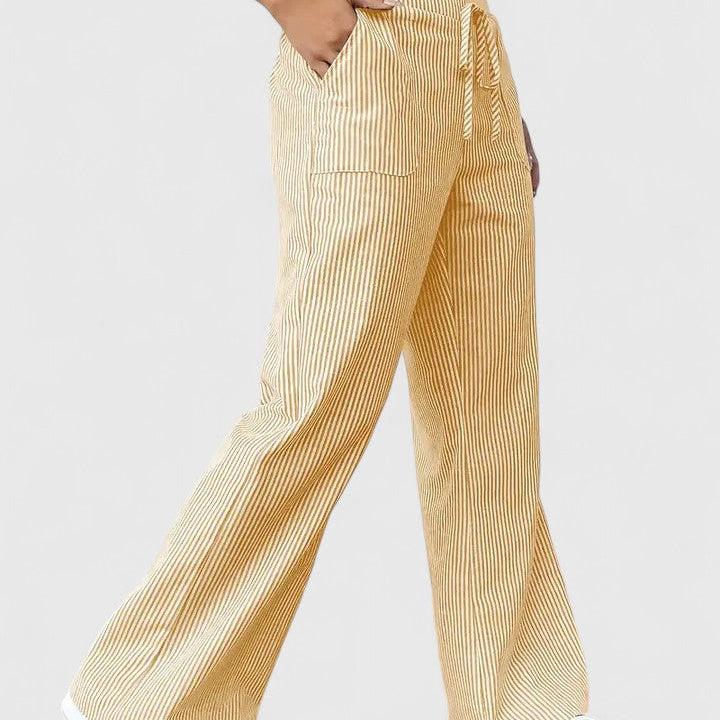 Dominique | Široke udobne pantalone sa elegantnim detaljima