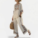 Amália – Boho komplet sa bluzom i pantalonama