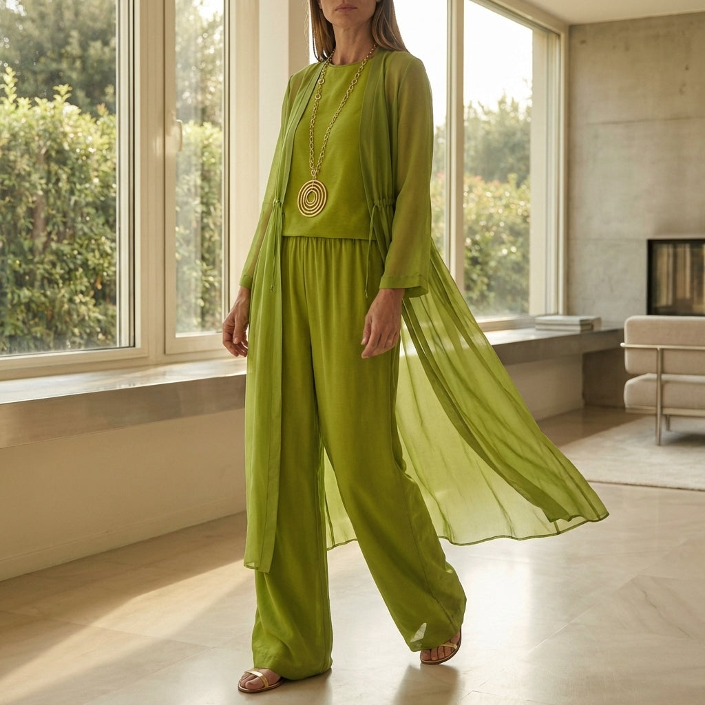 Elvira – Elegantni trodelni komplet sa dugim kardiganom