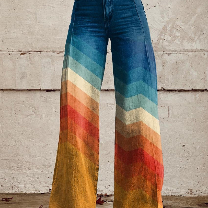 Olivia | Premium ženske izblijedjele umjetničke pantalone